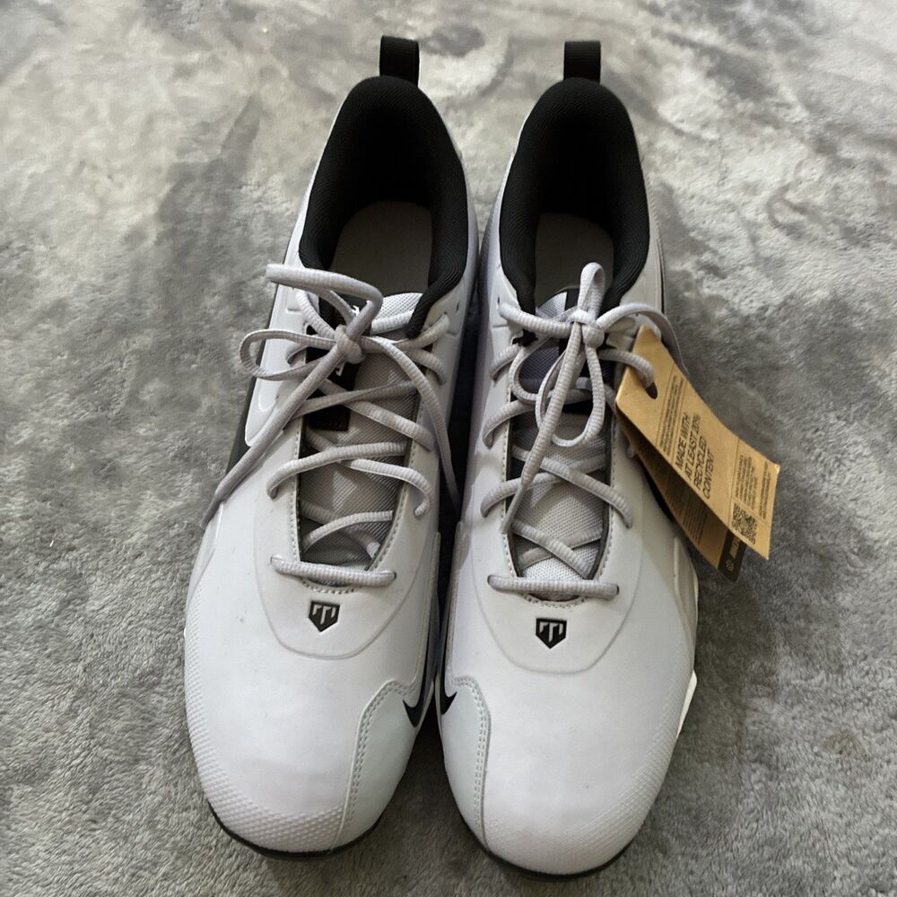 Nike Force Trout 9 cleats Keystone Pewter-Black-Wolf Grey-White Sz 13 FB9728